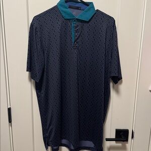 Greyson Teal and Navy Polo